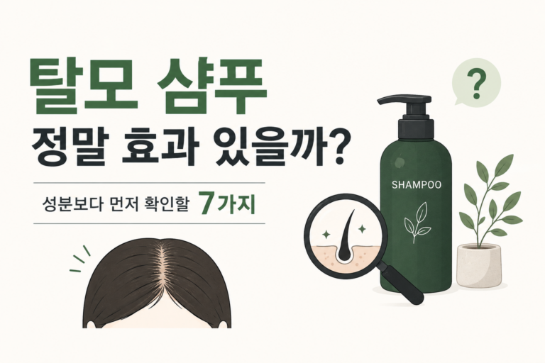 탈모 샴푸 정말 효과 있을까? 성분보다 먼저 확인할 7가지