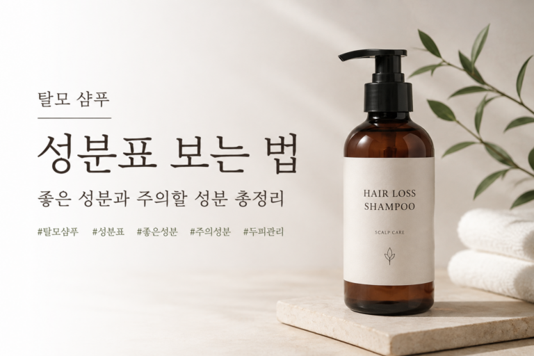 탈모 샴푸 성분표 보는 법, 꼭 확인해야 할 성분과 주의할 성분 총정리