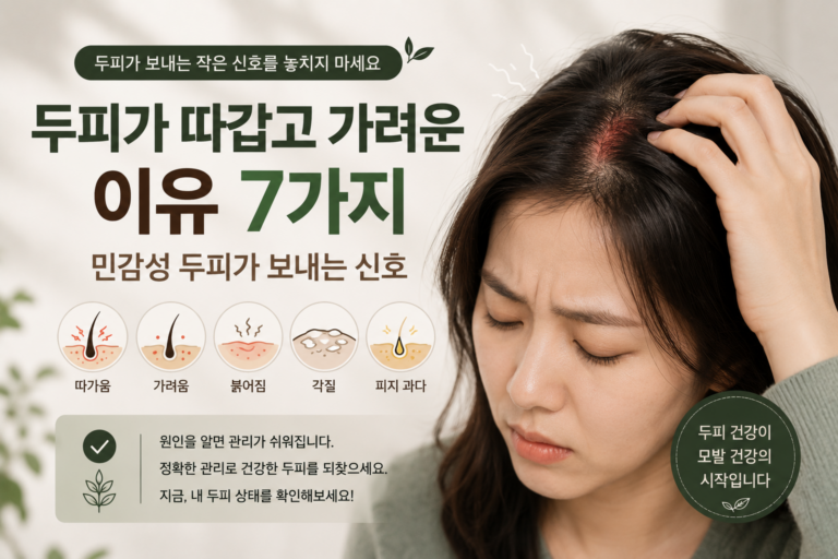 두피가 따갑고 가려운 이유 7가지, 민감성 두피가 보내는 신호