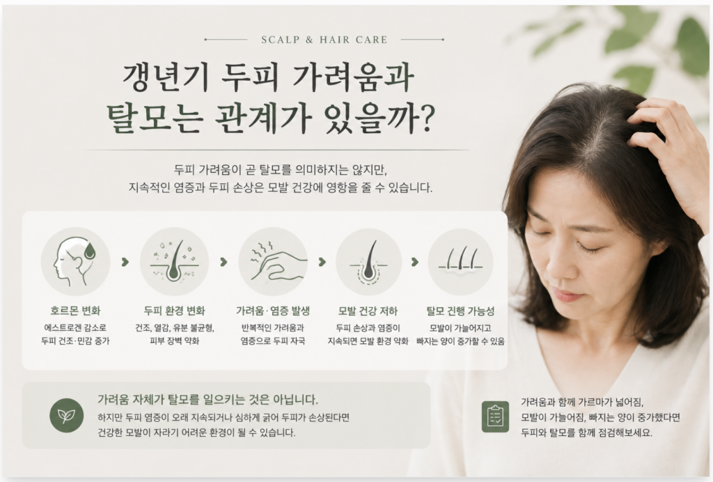 갱년기 두피 가려움 원인 7가지, 건조·열감·각질 줄이는 관리법 5 image 261