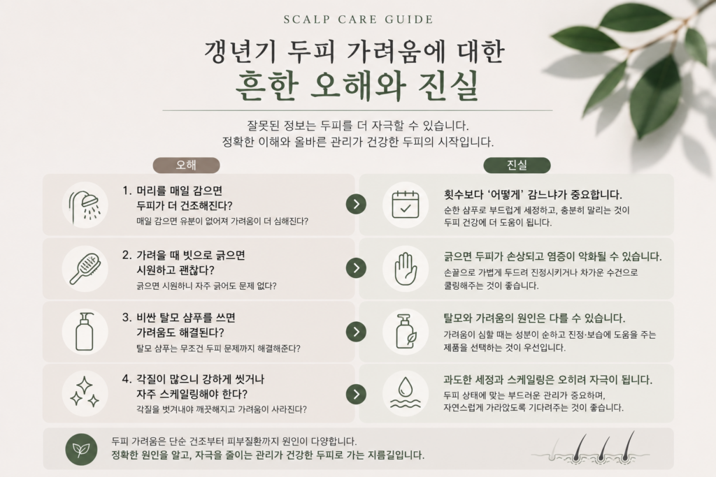 갱년기 두피 가려움 원인 7가지, 건조·열감·각질 줄이는 관리법 6 image 262