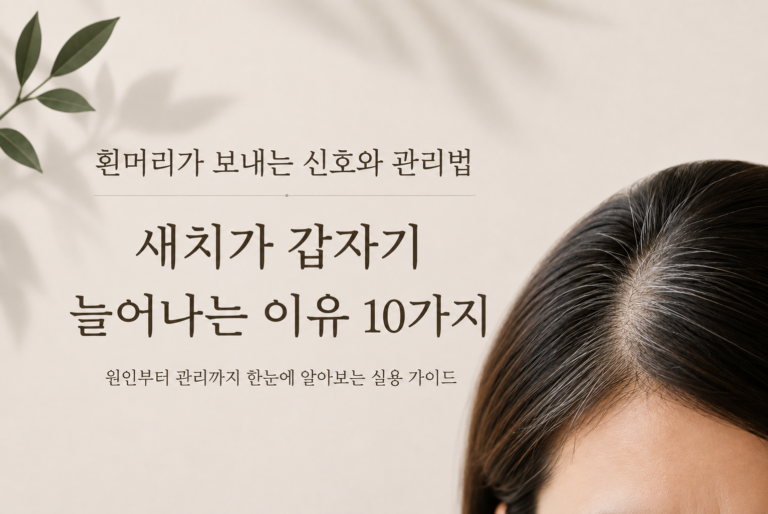 새치가 갑자기 늘어나는 이유 10가지, 흰머리가 보내는 신호와 관리법