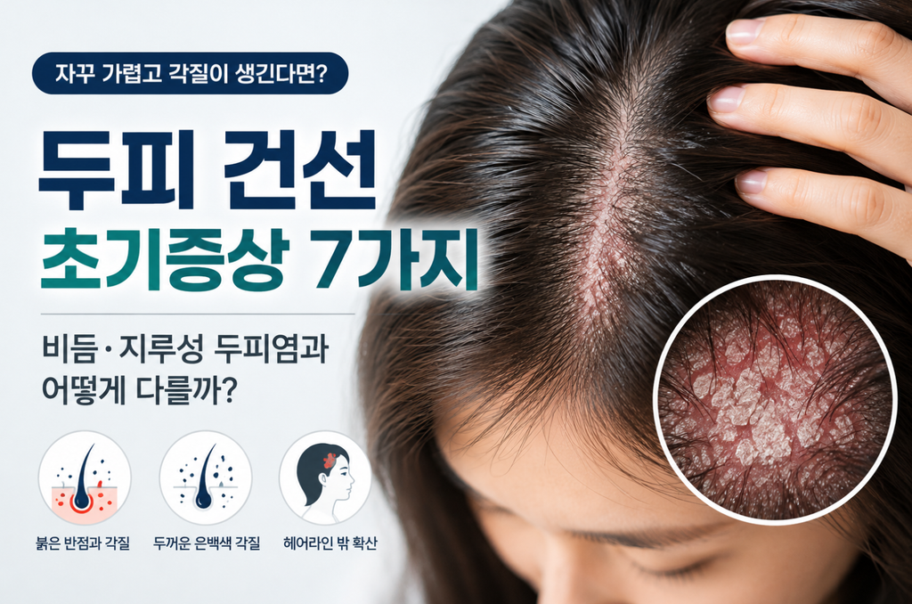 두피 건선 초기증상 7가지, 비듬·지루성 두피염과 어떻게 다를까? 1 image 348