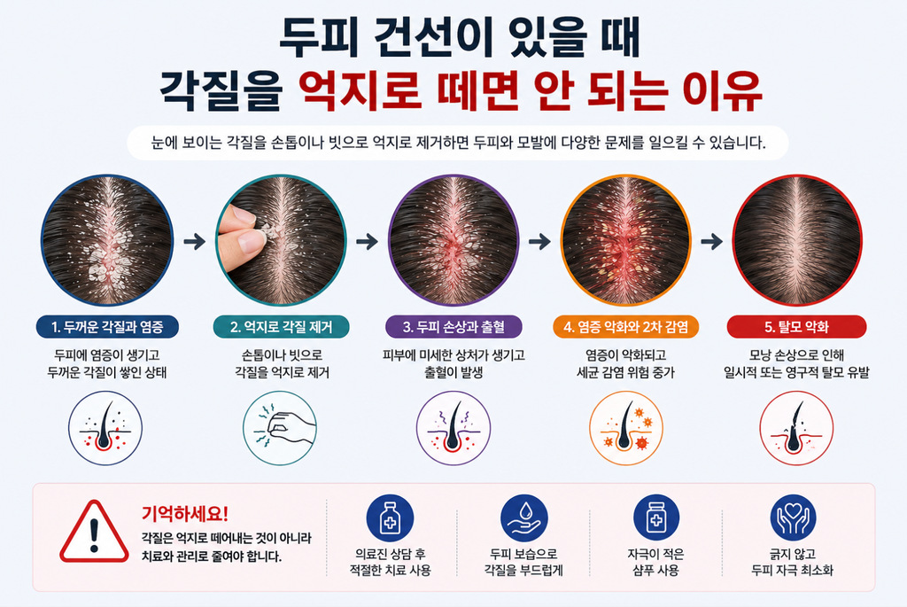 두피 건선 초기증상 7가지, 비듬·지루성 두피염과 어떻게 다를까? 3 image 350