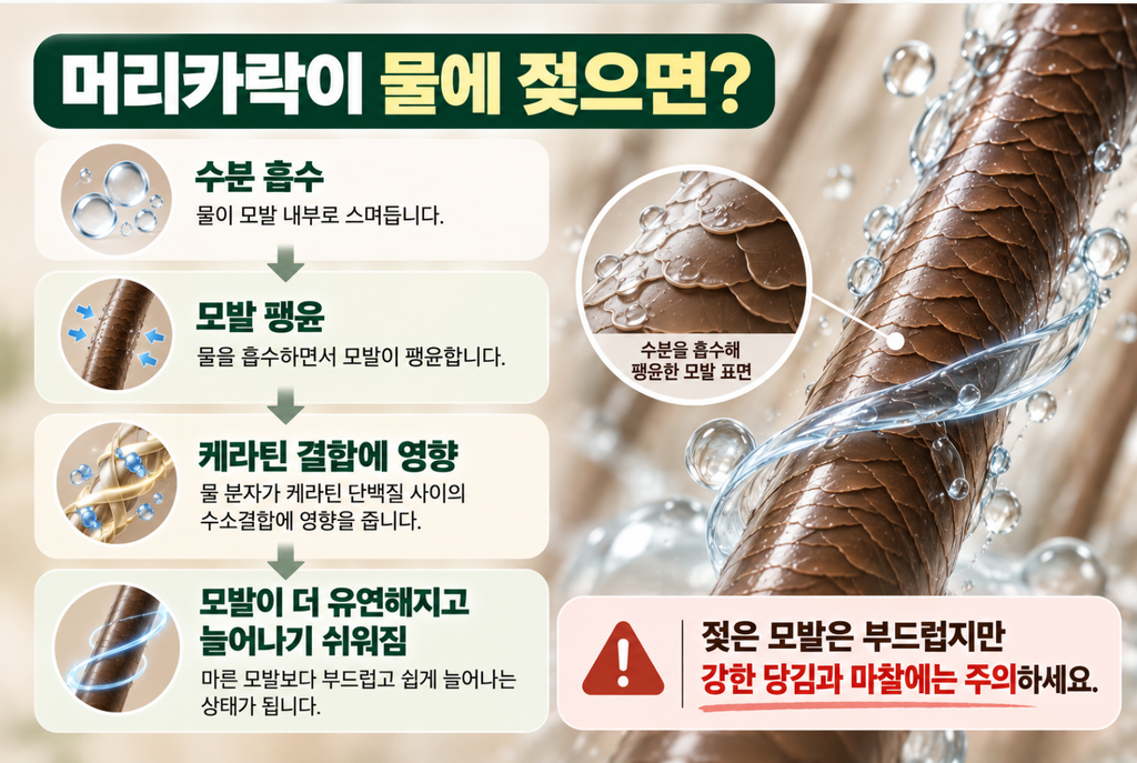젖은 머리카락은 왜 잘 늘어날까? 모발 탄성·손상·올바른 관리법 2 image 171