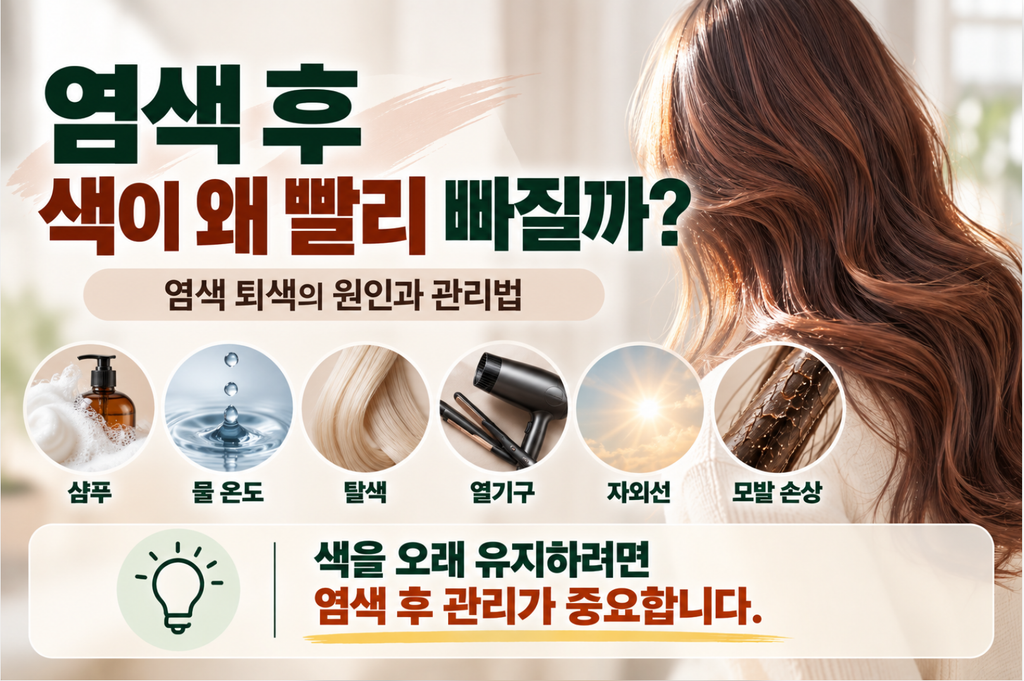 염색 후 색이 빨리 빠지는 이유 7가지, 오래 유지하는 관리법 1 image 176