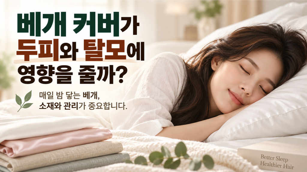 베개 커버가 두피와 탈모에 영향을 줄까? 소재별 차이와 올바른 관리법 1 image 93