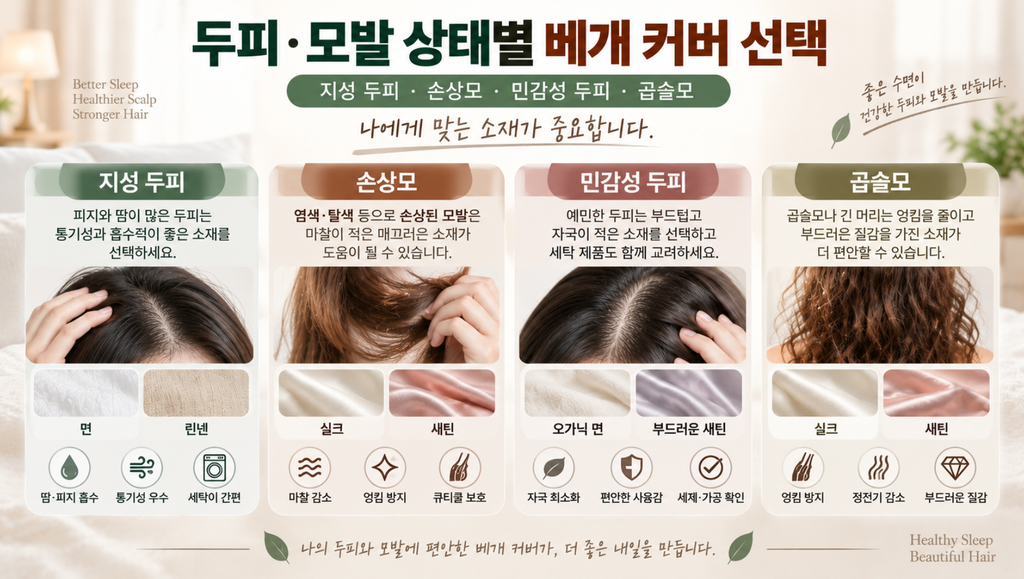 베개 커버가 두피와 탈모에 영향을 줄까? 소재별 차이와 올바른 관리법 6 image 97