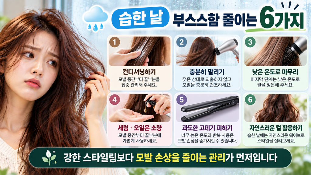 습한 날 머리카락이 부스스해지는 이유|장마철 머리 관리법 4 image 3