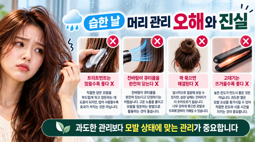 습한 날 머리카락이 부스스해지는 이유|장마철 머리 관리법 5 image 4